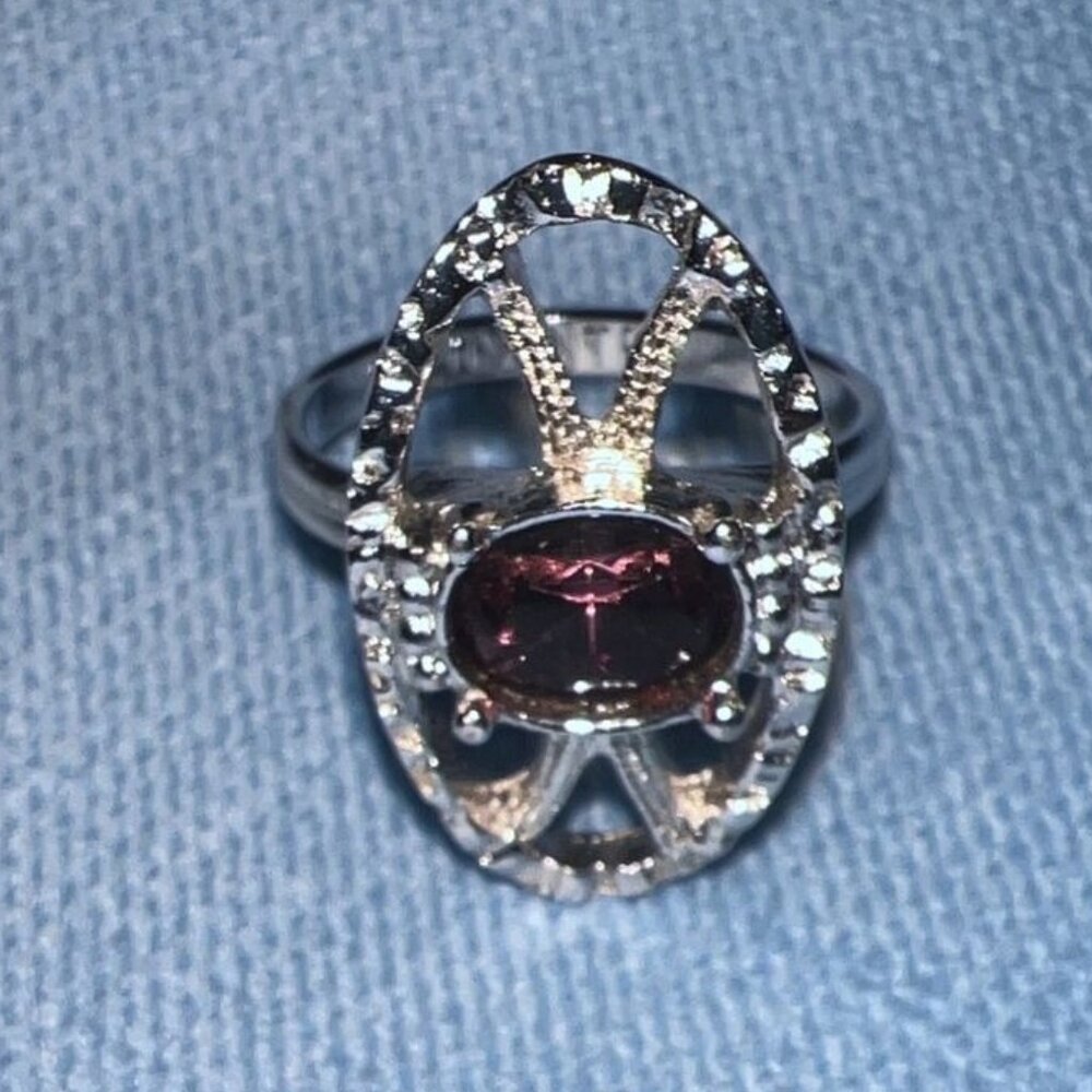 sarah‎ coventry ring adjustable purple stone